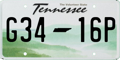 TN license plate G3416P
