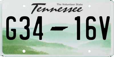TN license plate G3416V
