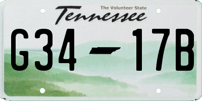 TN license plate G3417B