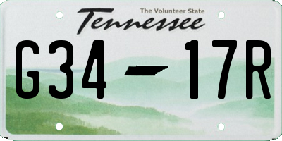 TN license plate G3417R