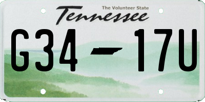 TN license plate G3417U