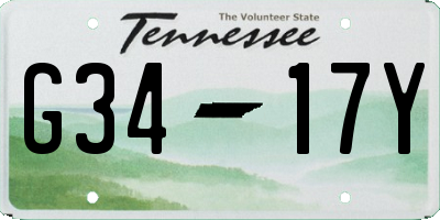 TN license plate G3417Y