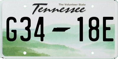 TN license plate G3418E