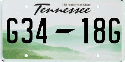 TN license plate G3418G