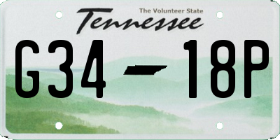 TN license plate G3418P