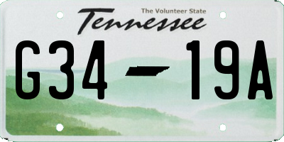 TN license plate G3419A