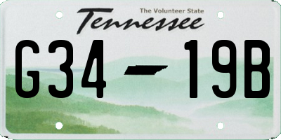 TN license plate G3419B