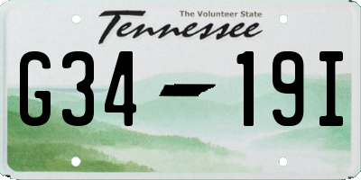 TN license plate G3419I