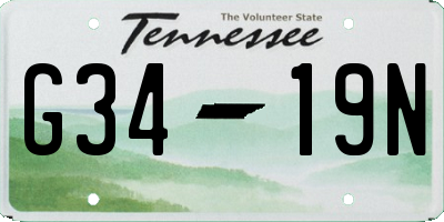 TN license plate G3419N