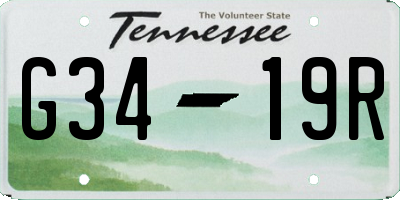 TN license plate G3419R