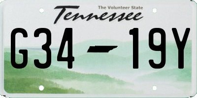 TN license plate G3419Y