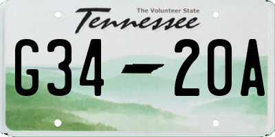 TN license plate G3420A
