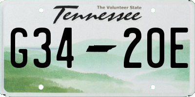 TN license plate G3420E
