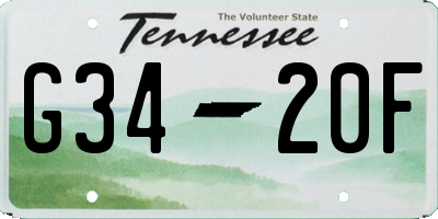 TN license plate G3420F