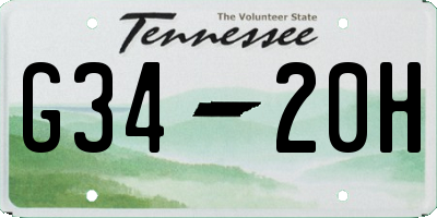 TN license plate G3420H