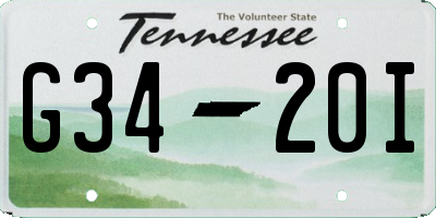 TN license plate G3420I