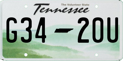 TN license plate G3420U