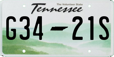TN license plate G3421S