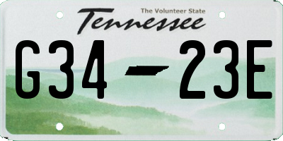 TN license plate G3423E