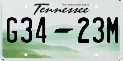 TN license plate G3423M