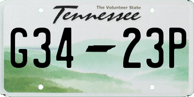 TN license plate G3423P