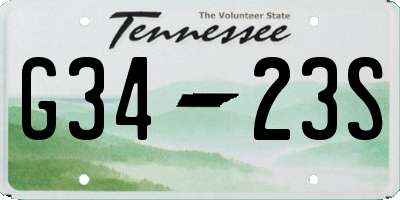 TN license plate G3423S