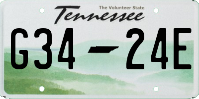 TN license plate G3424E