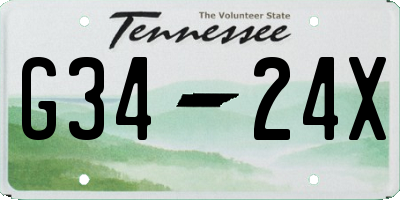 TN license plate G3424X