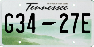 TN license plate G3427E