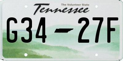 TN license plate G3427F
