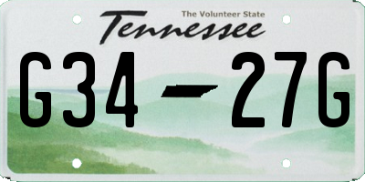 TN license plate G3427G