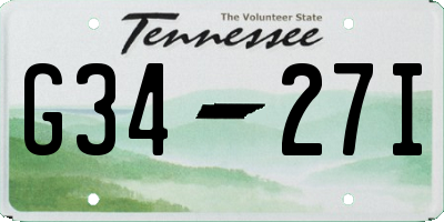TN license plate G3427I