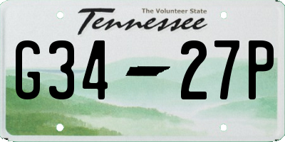 TN license plate G3427P