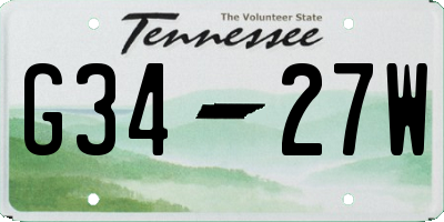 TN license plate G3427W