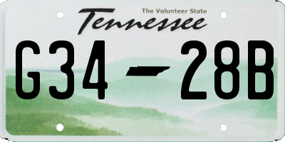 TN license plate G3428B