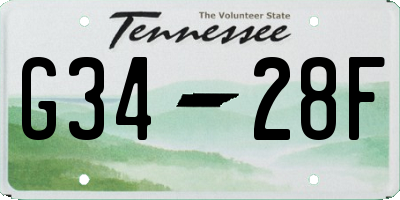 TN license plate G3428F