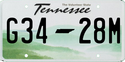 TN license plate G3428M