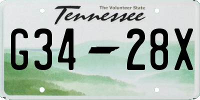 TN license plate G3428X