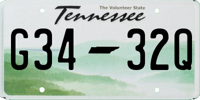 TN license plate G3432Q