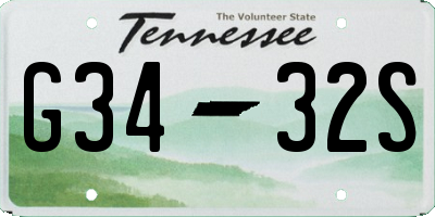 TN license plate G3432S