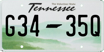 TN license plate G3435Q