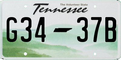 TN license plate G3437B