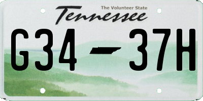 TN license plate G3437H