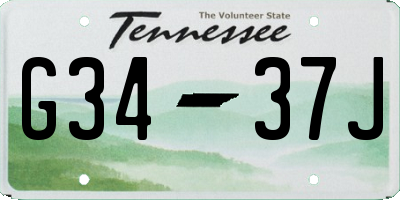 TN license plate G3437J