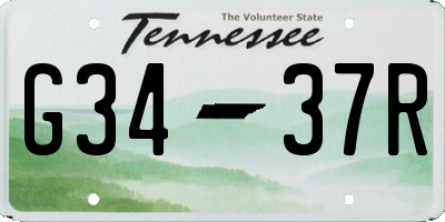 TN license plate G3437R