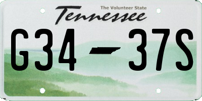 TN license plate G3437S