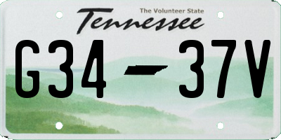 TN license plate G3437V