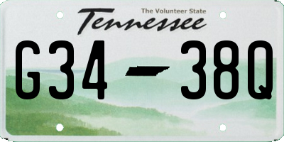 TN license plate G3438Q