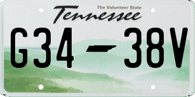 TN license plate G3438V