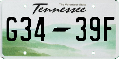 TN license plate G3439F